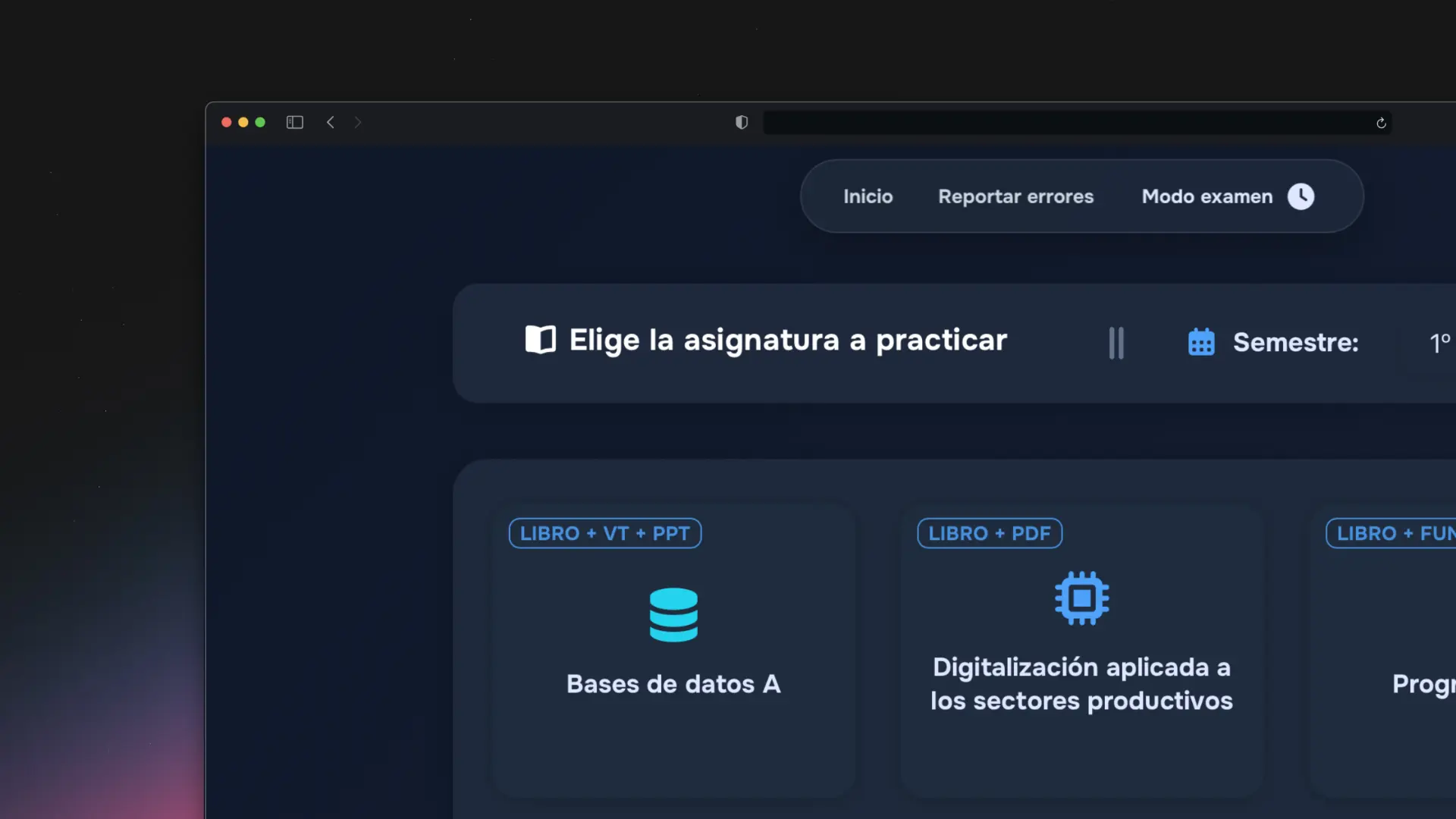 Screenshot del proyecto Tests Interactivos